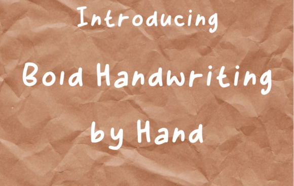 Download Bold Handwriting by Hand - By hand Collection