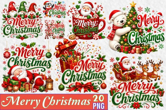 Download Merry Christmas Sublimation Png Bundle - Christmas sublimation Collection